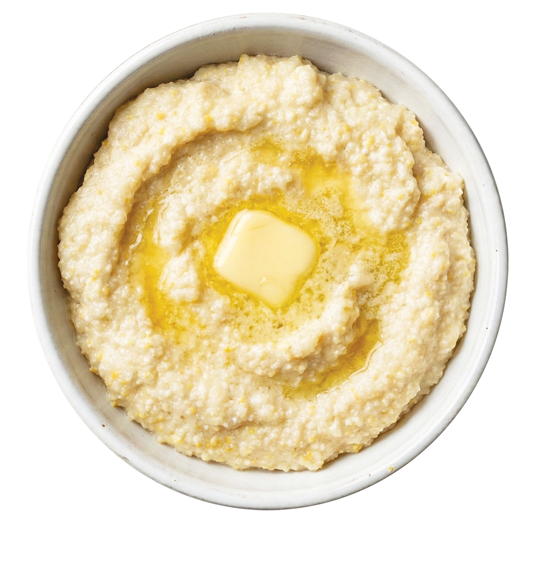 Buttery Gritzy Stone-Ground Grits in bowl