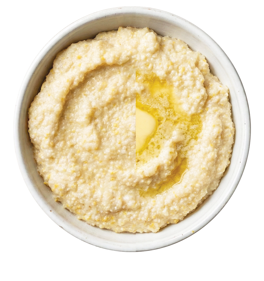 Half Classic Half Buttery Gritzy Grits bowl