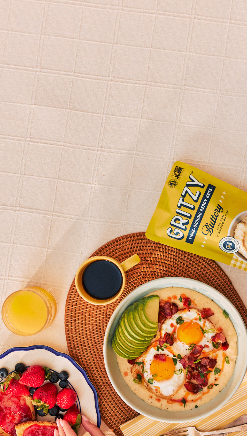 Gritzy Buttery Grits in breakfast dish